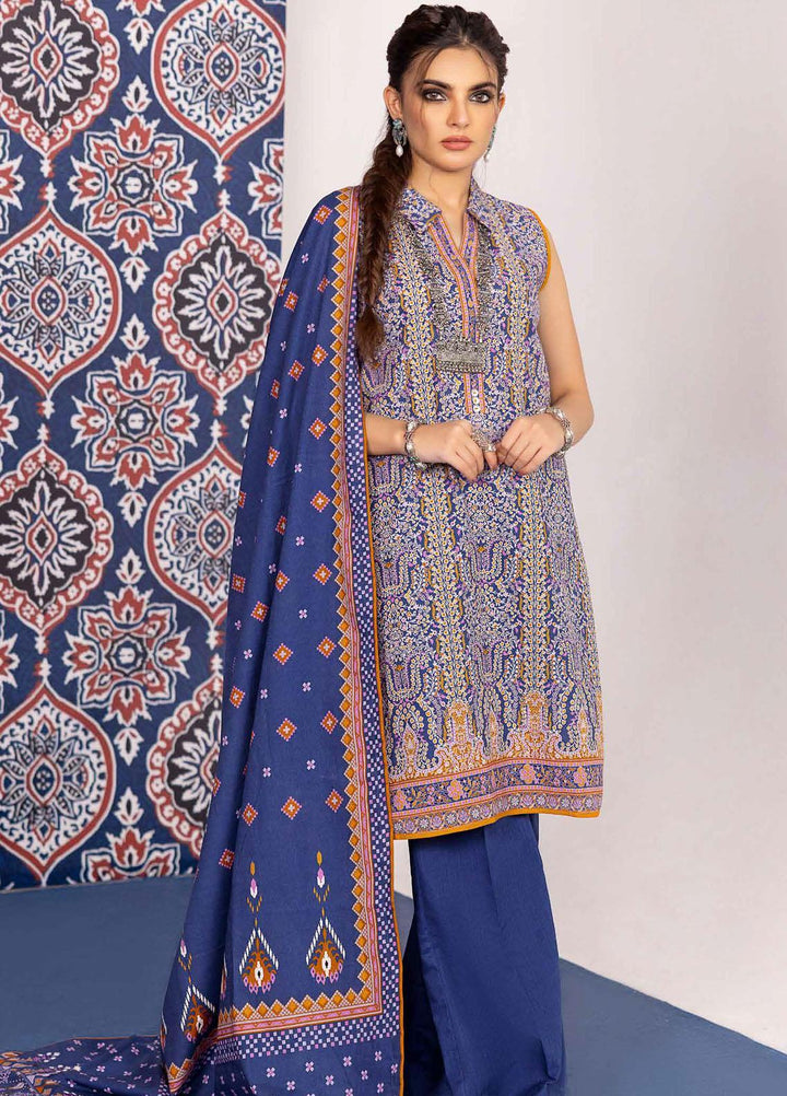 Gul Ahmed Printed Khaddar Suits Unstitched 3 Piece GA23WL K-32035 - Winter Collection