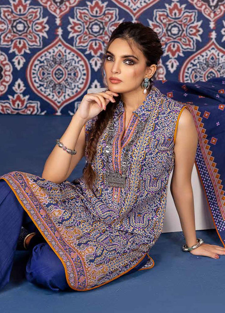 Gul Ahmed Printed Khaddar Suits Unstitched 3 Piece GA23WL K-32035 - Winter Collection