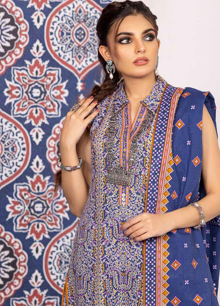 Gul Ahmed Printed Khaddar Suits Unstitched 3 Piece GA23WL K-32035 - Winter Collection
