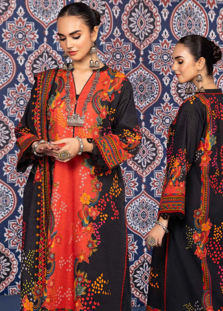 Gul Ahmed Printed Khaddar Suits Unstitched 3 Piece GA23WL K-32011 - Winter Collection