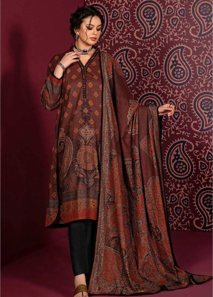 Gul Ahmed Printed Cotton Suits Unstitched 3 Piece GA23WL K-32007 - Winter Collection