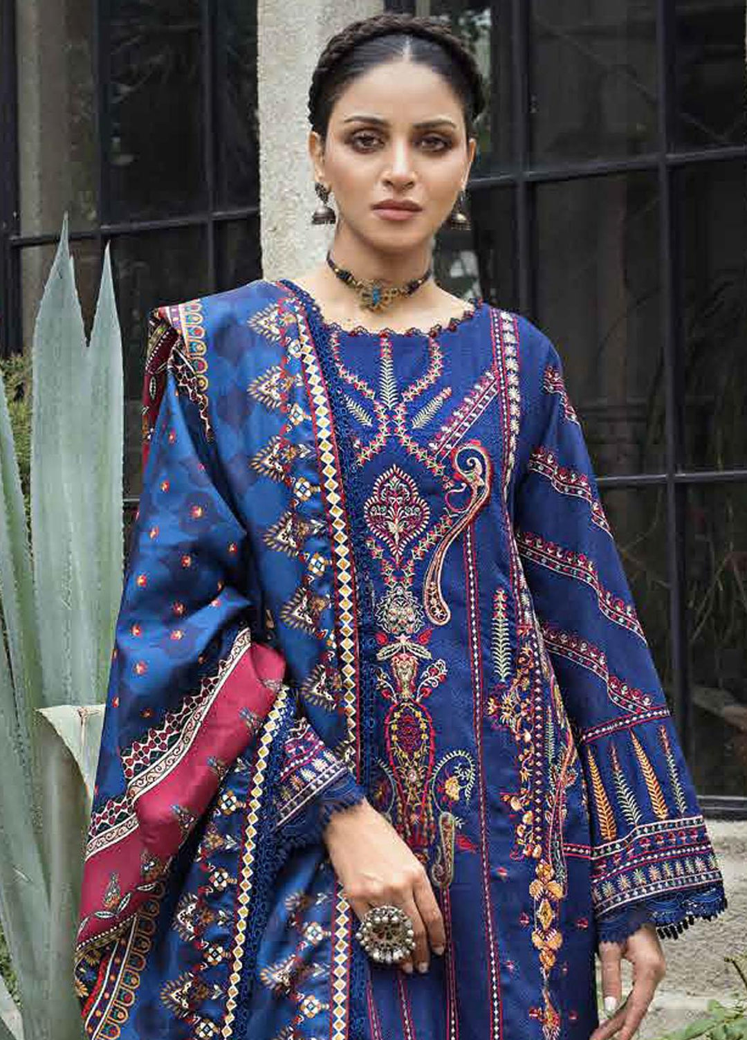 Gul Ahmed Embroidered Jacquard Suits Unstitched 3 Piece GA23WL AP-32009 - Winter Collection