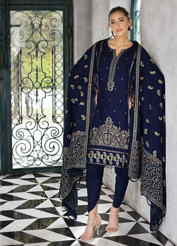 Gul Ahmed Embroidered Pashmina Suits Unstitched 3 Piece GA23WL AP-32065 - Winter Collection