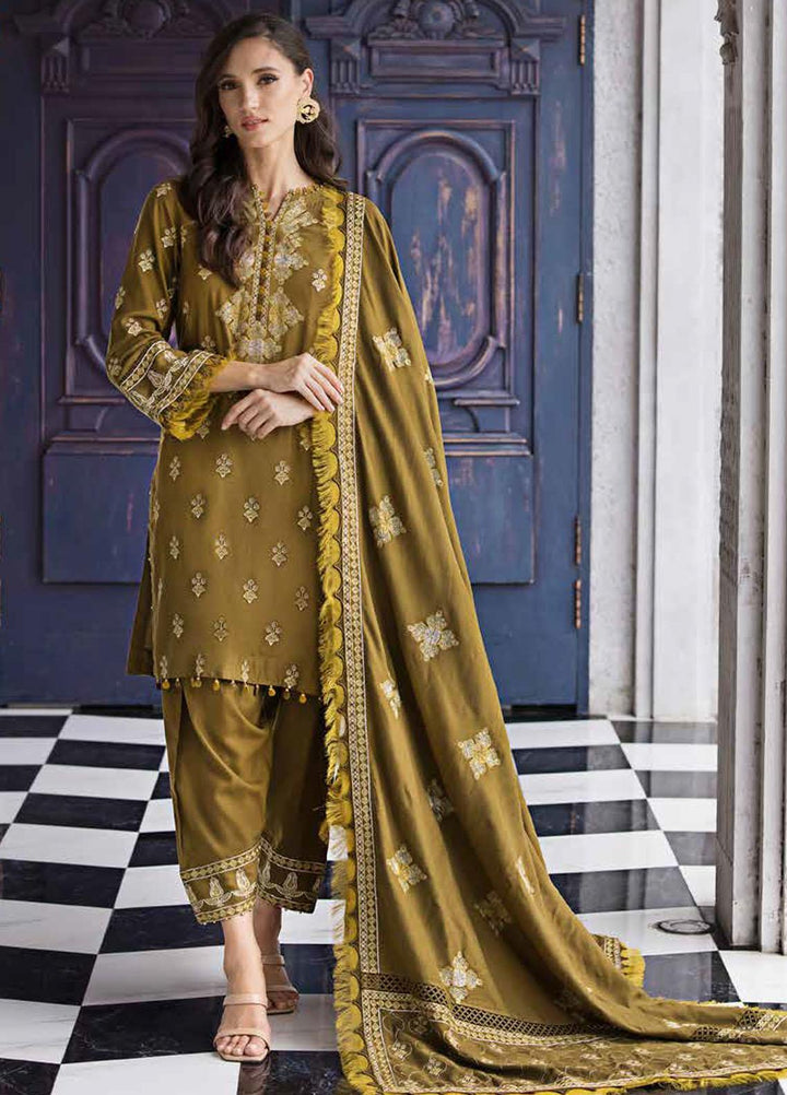 Gul Ahmed Embroidered Pashmina Suits Unstitched 3 Piece GA23WL AP-32073 - Winter Collection