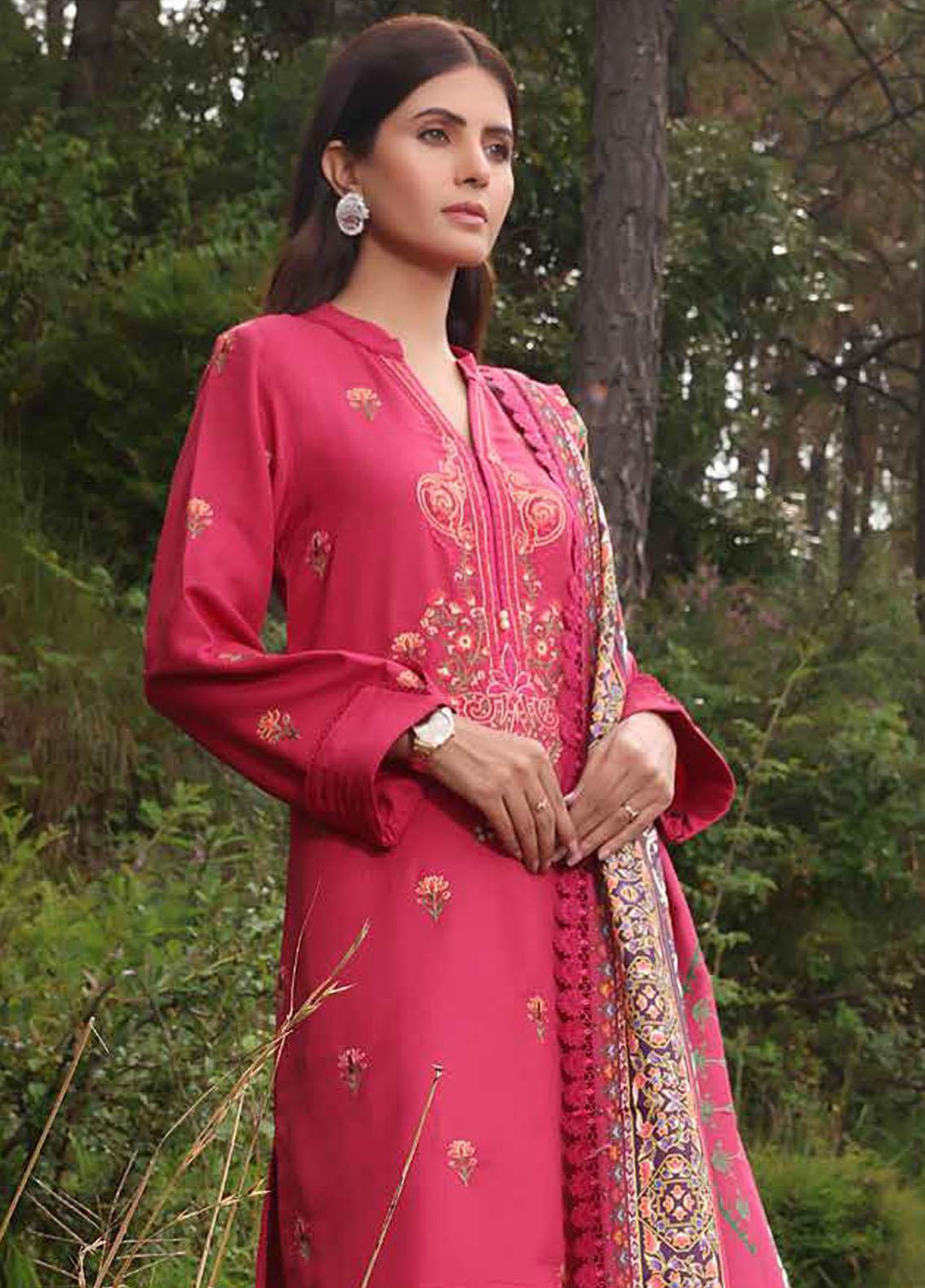 Gul Ahmed Embroidered Acrylic Suits Unstitched 3 Piece GA23WL AP-32010 - Winter Collection