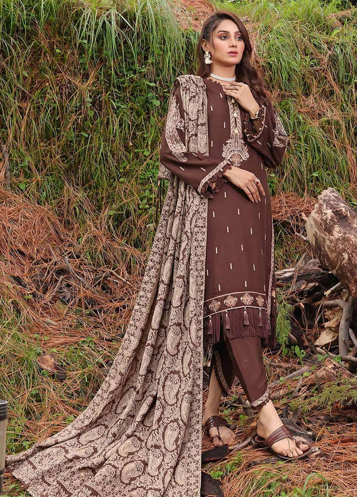 Gul Ahmed Embroidered Acrylic Suits Unstitched 3 Piece GA23WL MJ-32063 - Winter Collection