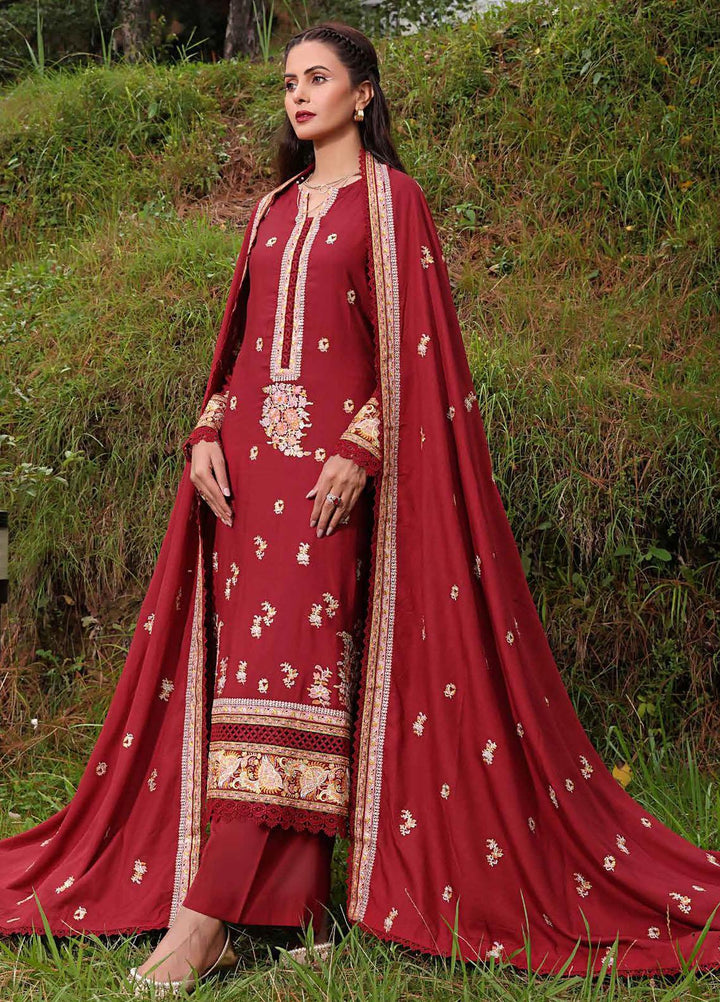 Gul Ahmed Embroidered Linen Suits Unstitched 3 Piece GA23WL LT-32012 - Winter Collection