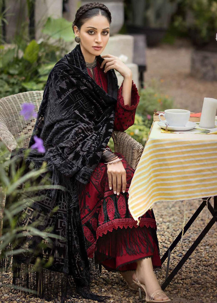 Gul Ahmed Embroidered Khaddar Suits Unstitched 3 Piece GA23WL BVL-32002 - Winter Collection