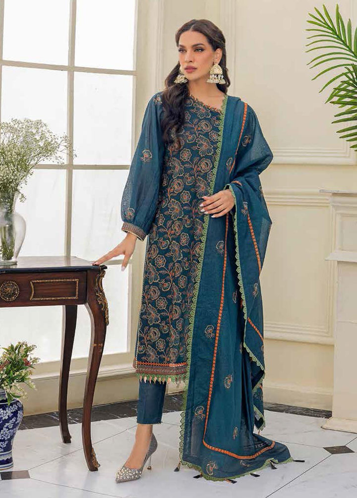 Gul Ahmed Embroidered Karandi Suits Unstitched 3 Piece GA22UW AY-22006 - Winter Collection