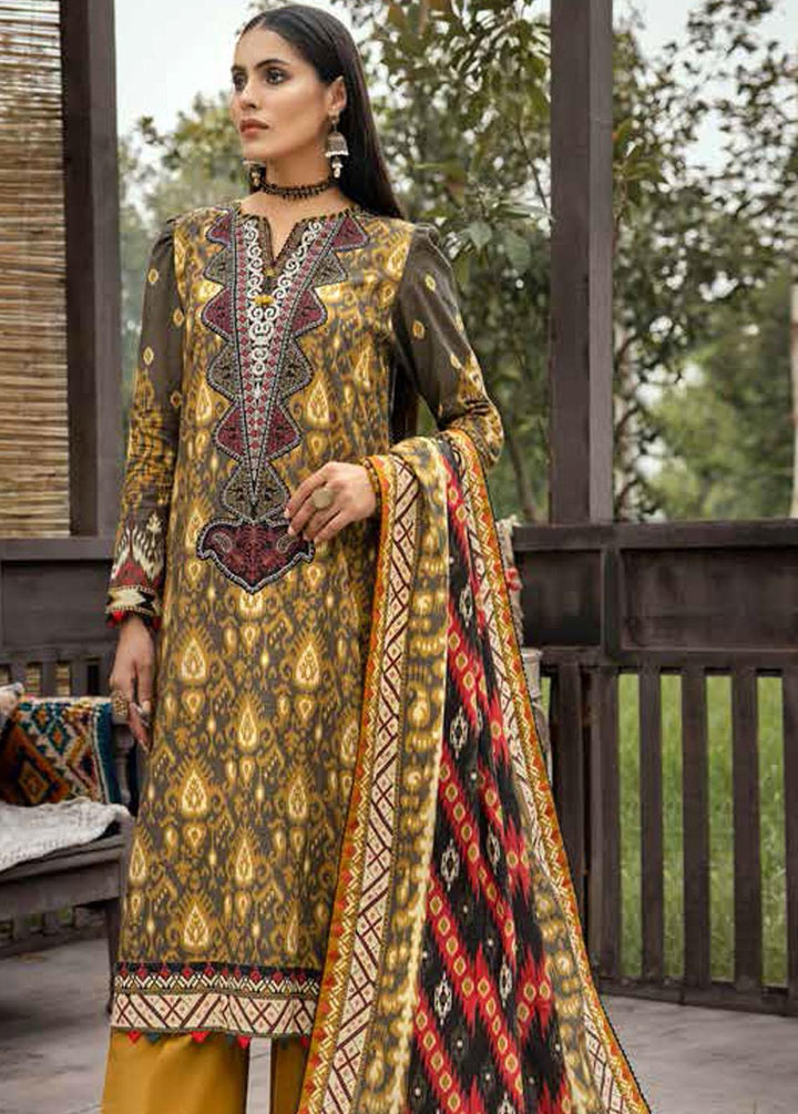 Gul Ahmed Embroidered Khaddar Suits Unstitched 3 Piece GA22UW K-22058 - Winter Collection
