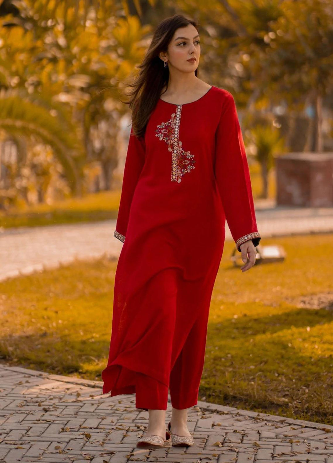 Farhat Inam Khan Casual Pret  Silk 2 Piece Suit FIK22GL CGLS-005