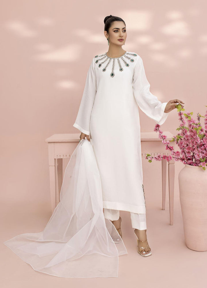 Maira Zunnorain Pret Embroidered Silk 3 Piece Suit MRZ23GM MZLP-10 PERLA