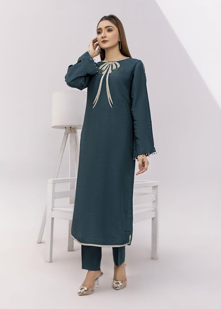 Maira Zunnorain Pret Embroidered Silk 2 Piece Suit MRZ23GM MZLP-16 PANNA