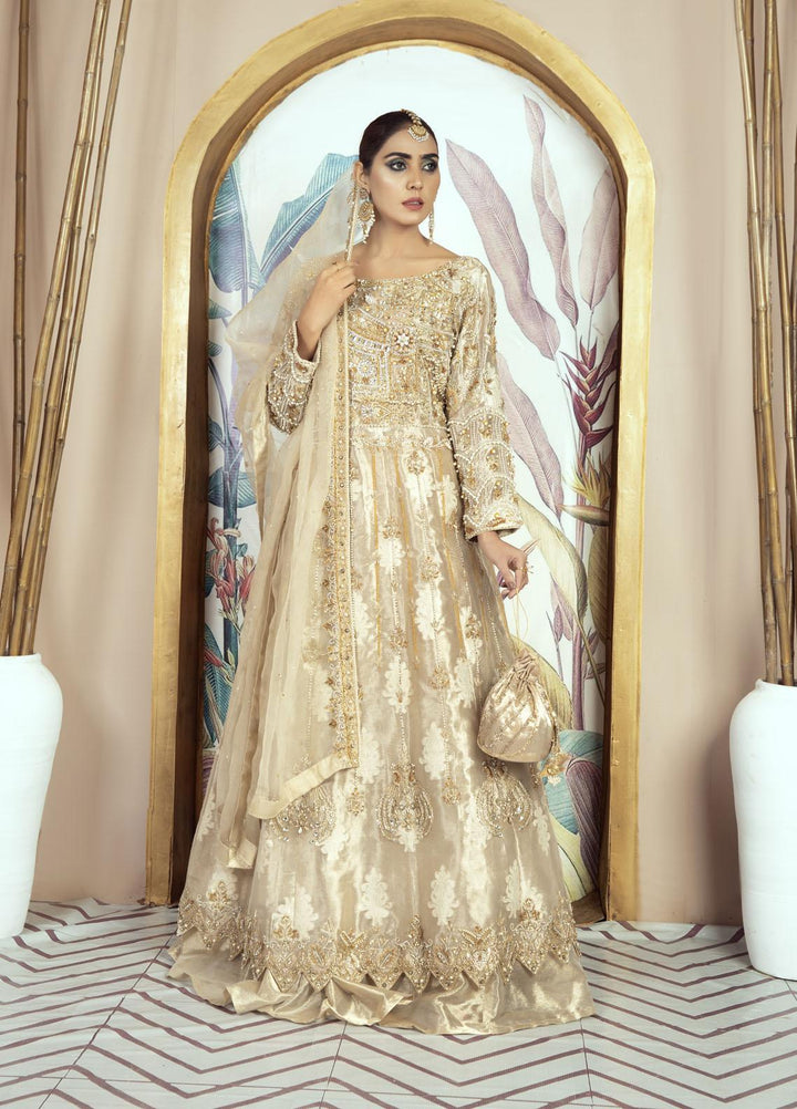 Kausar Attire Luxury Pret  Tissue 2 Piece Dress KA22GN MARIGOLD