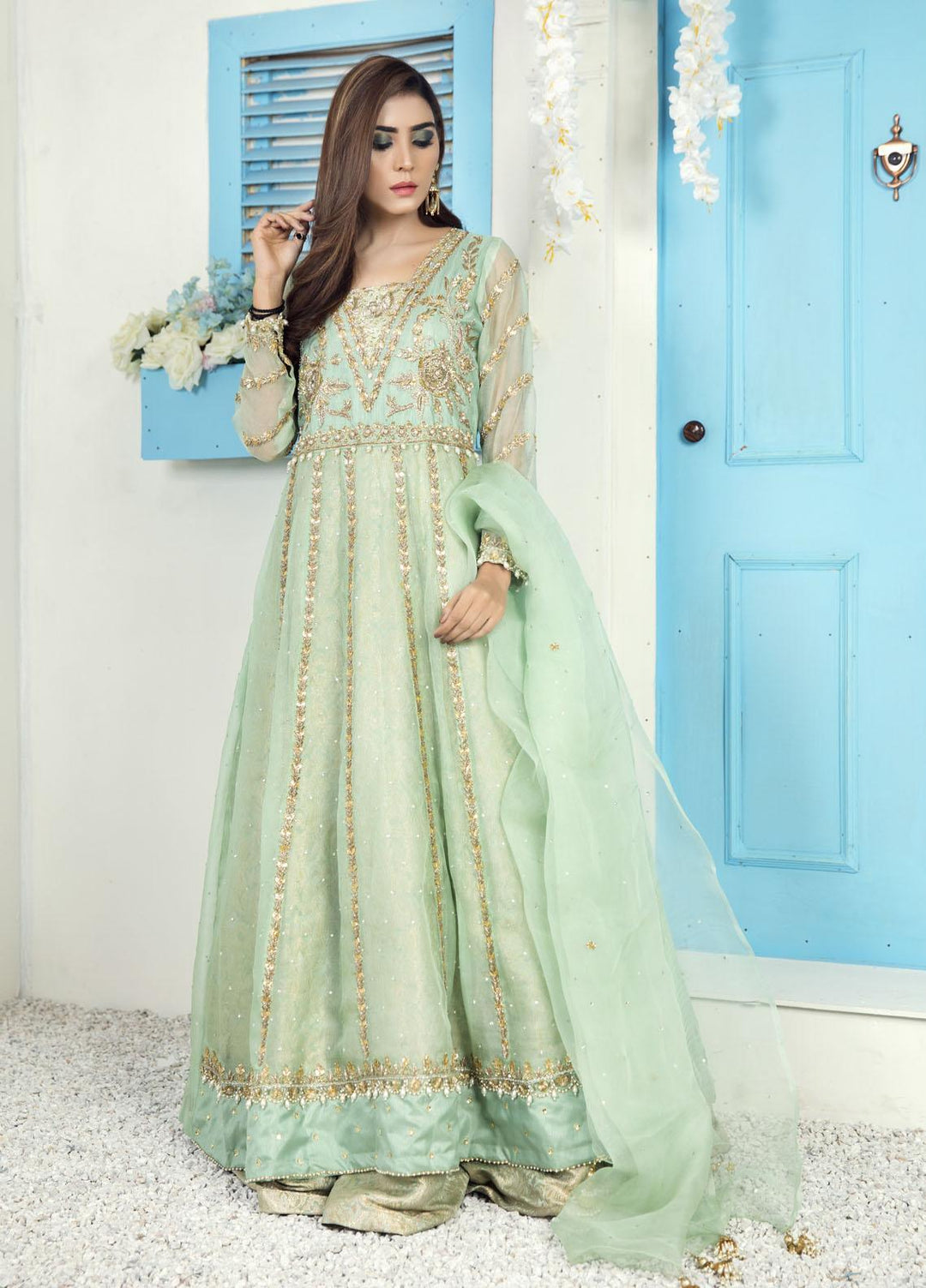 Kausar Attire Luxury Pret  Organza 2 Piece Dress KA22GN LILLI