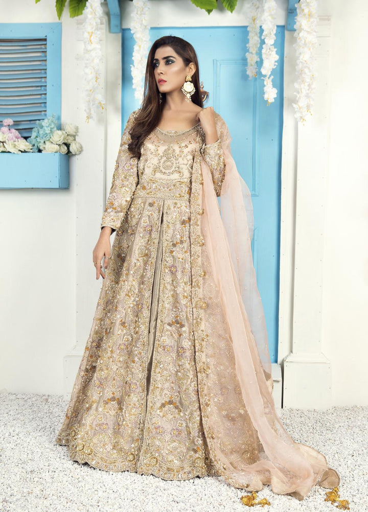 Kausar Attire Luxury Pret  Tissue 2 Piece Dress KA22GN SAFFRON