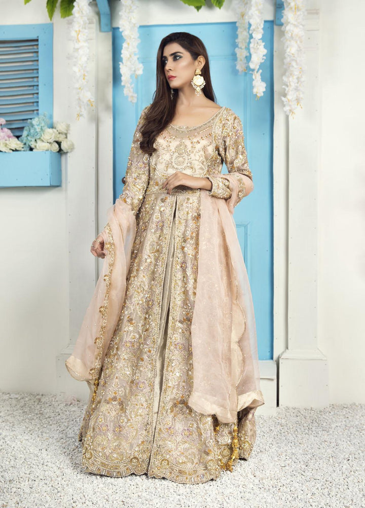 Kausar Attire Luxury Pret  Tissue 2 Piece Dress KA22GN SAFFRON