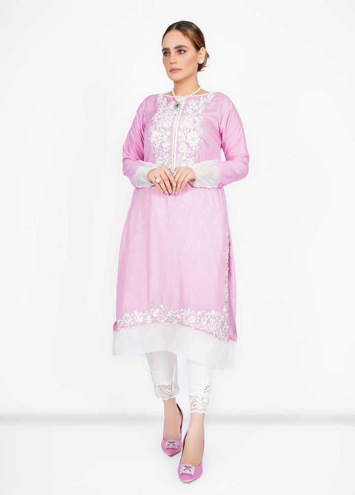 Diva Pret Luxury Pret  Cotton Net 2 Piece DV22GLN Pink Opal
