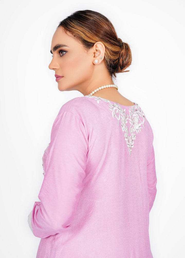 Diva Pret Luxury Pret  Cotton Net 2 Piece DV22GLN Pink Opal