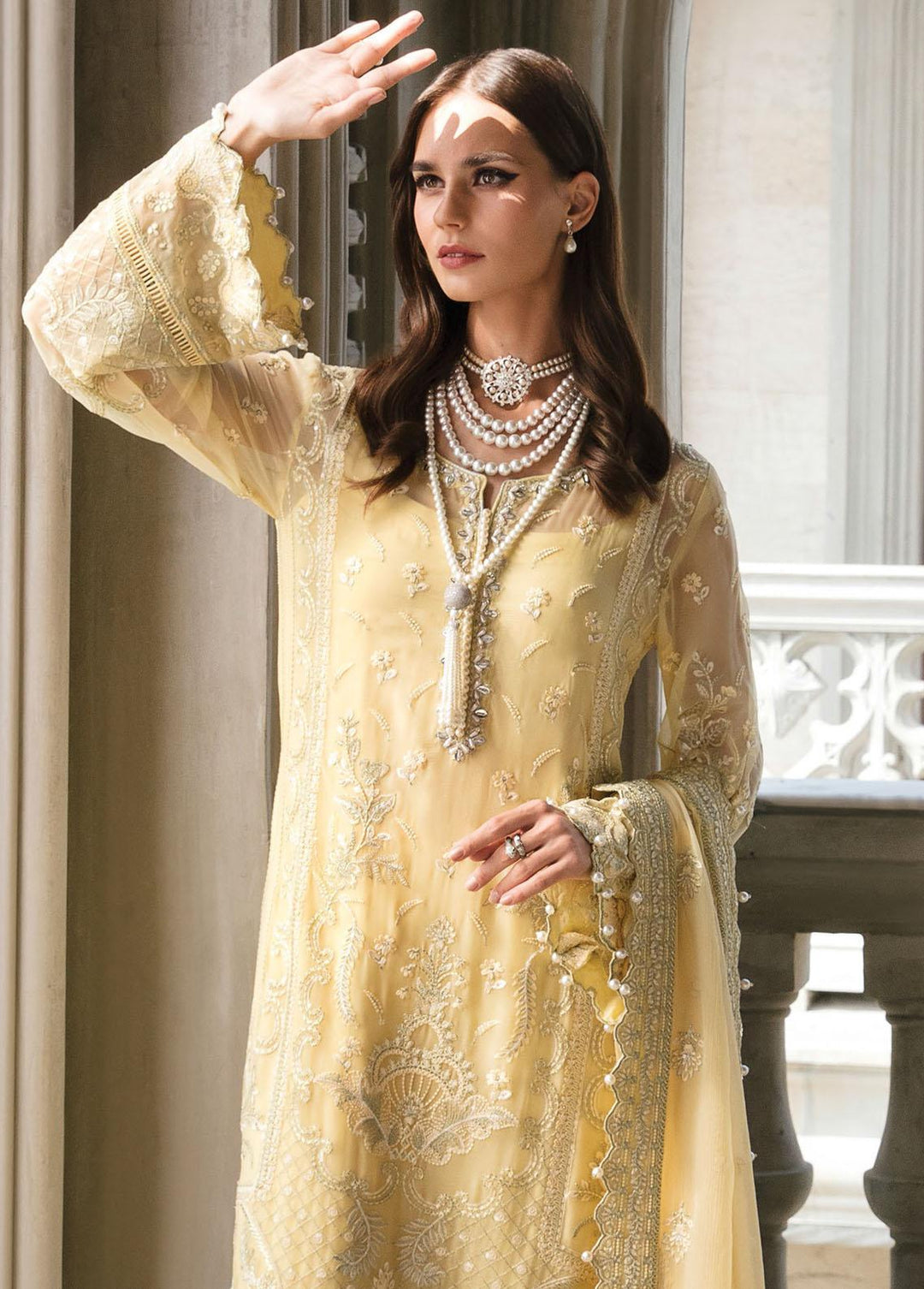 Gulaal Embroidered Chiffon Suits Unstitched 4 Piece GL23C 04 Sahar - Eid Collection