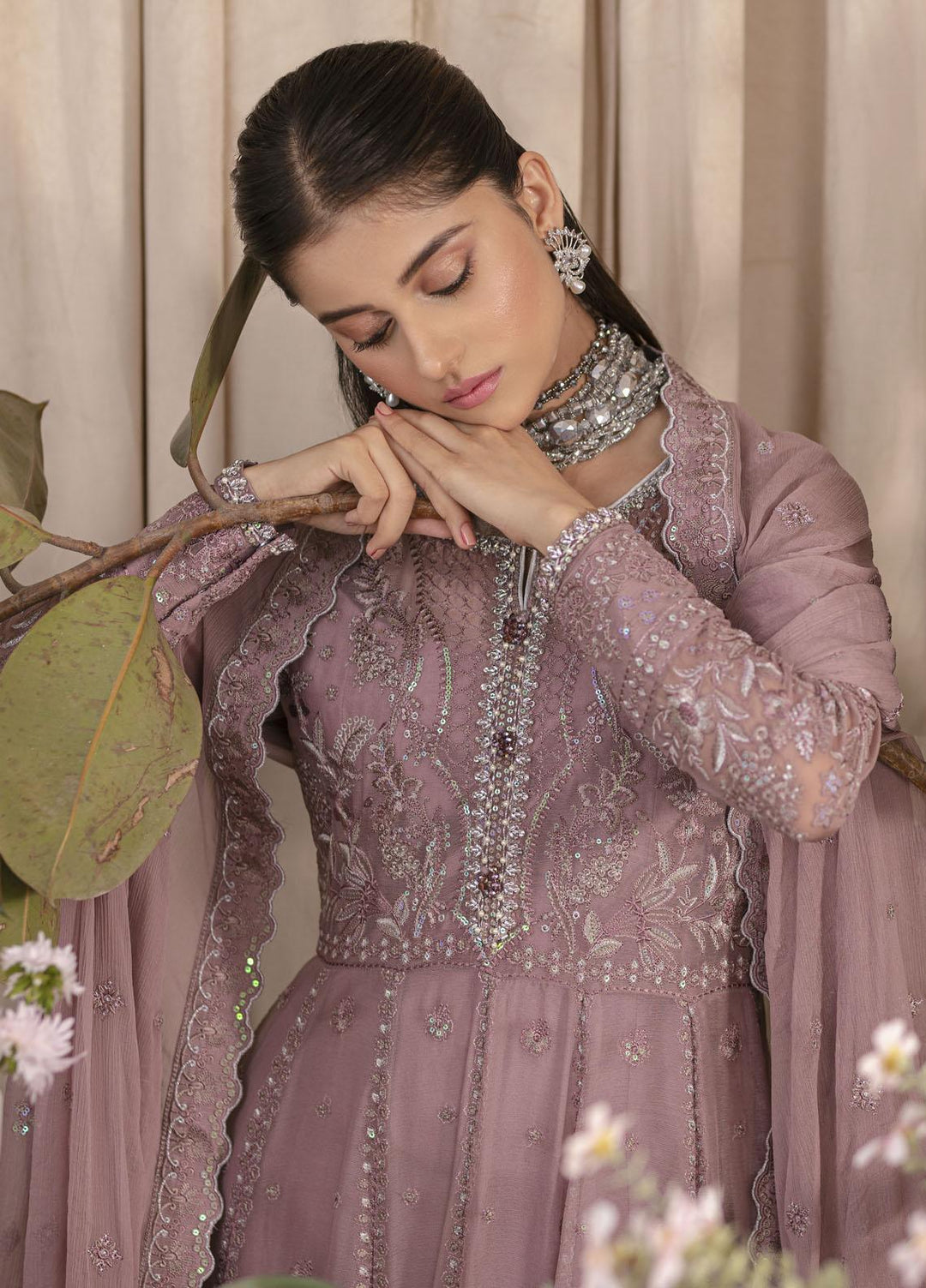 Gulaal Embroidered Chiffon Suits Unstitched 3 Piece GL23EC UC-03 Ezrah - Formal Collection