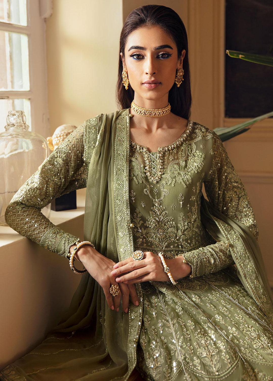 Gulaal Embroidered Chiffon Suits Unstitched 4 Piece GL23ELC GL-EC-23V1-07 AYSA - Luxury Collection