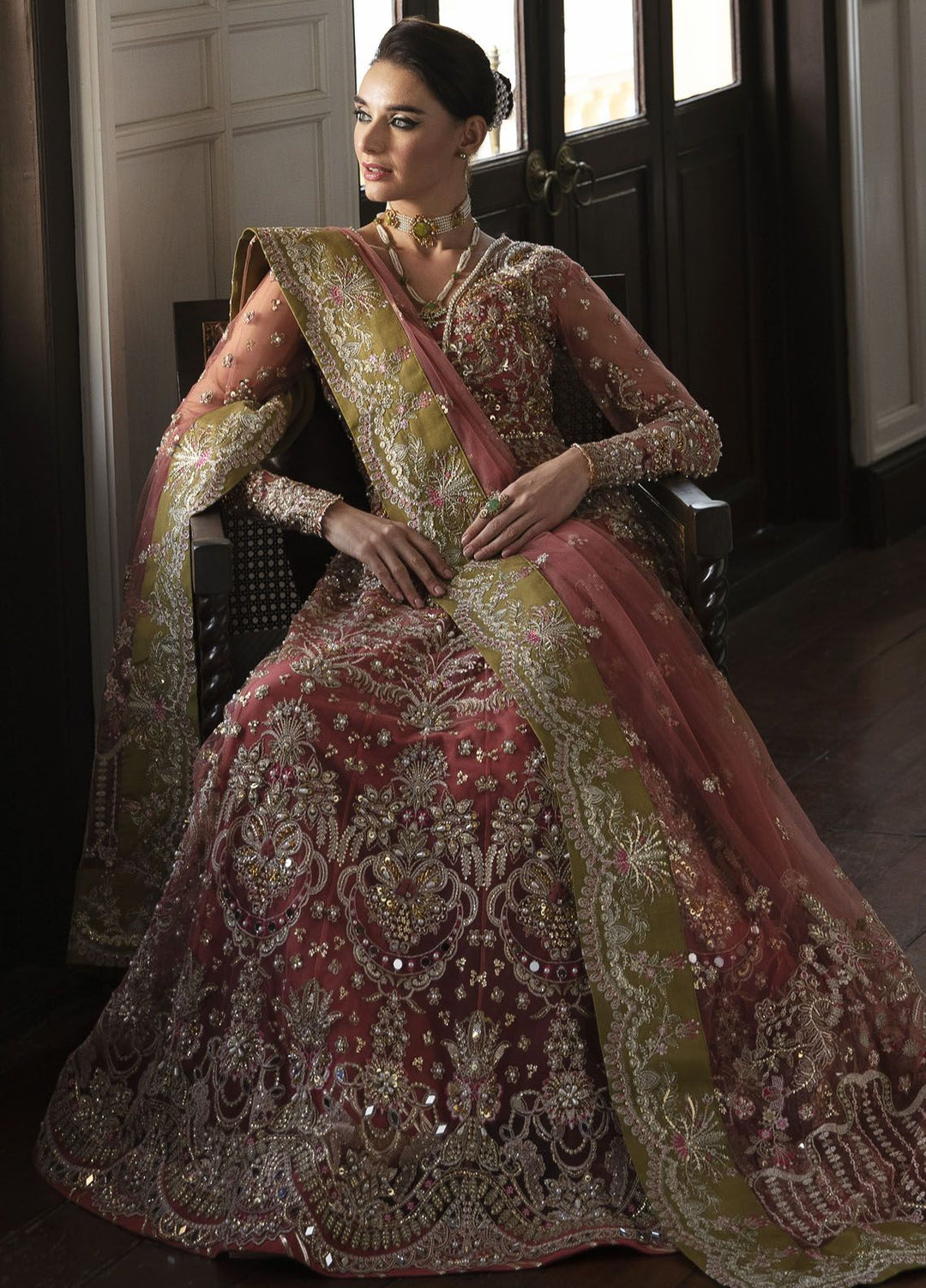 Gulaal Embroidered Net Suits Unstitched 4 Piece GL24LU GL-LP-24V1-23 Maryse - Luxury Collection