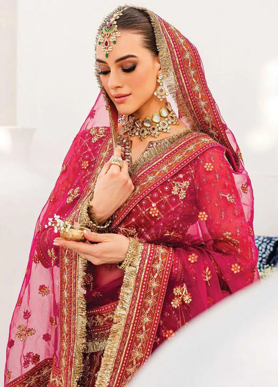 Gulaal Embroidered Organza Suits 3 Piece Unstitched GL22WD 06 Sanaiyah - Wedding Collection