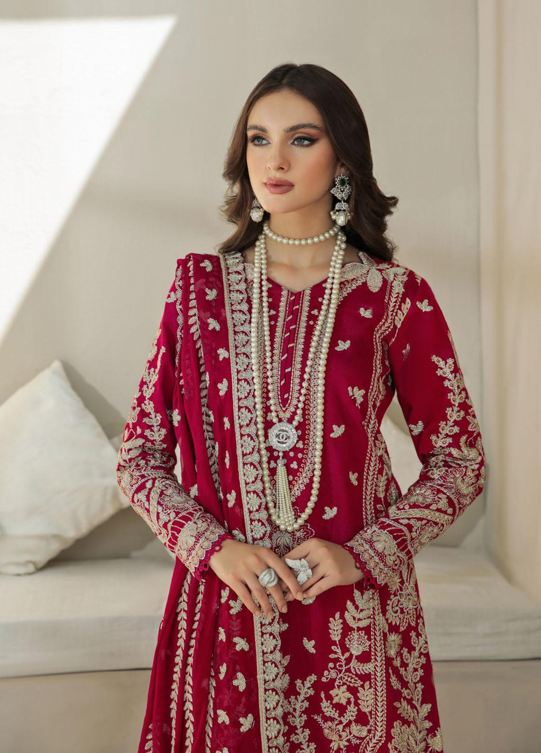 Gulaal Pret Embroidered Khaadi Net 3 Piece Suit GL22EP Lyanna