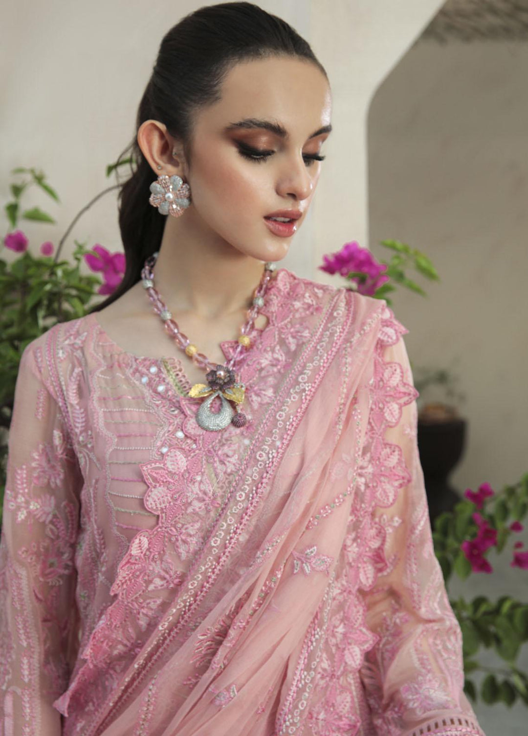 Gulaal Pret Embroidered Net 3 Piece Suit GL22EP Roselina