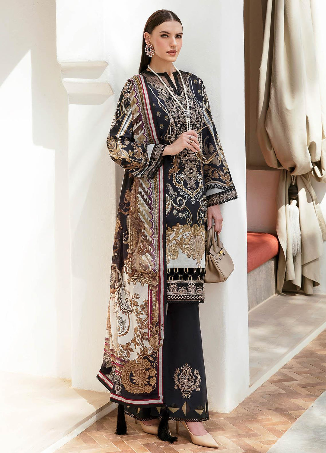 Gulaal Embroidered Lawn Suits Unstitched 3 Piece GL23L 09 Naira - Summer Collection