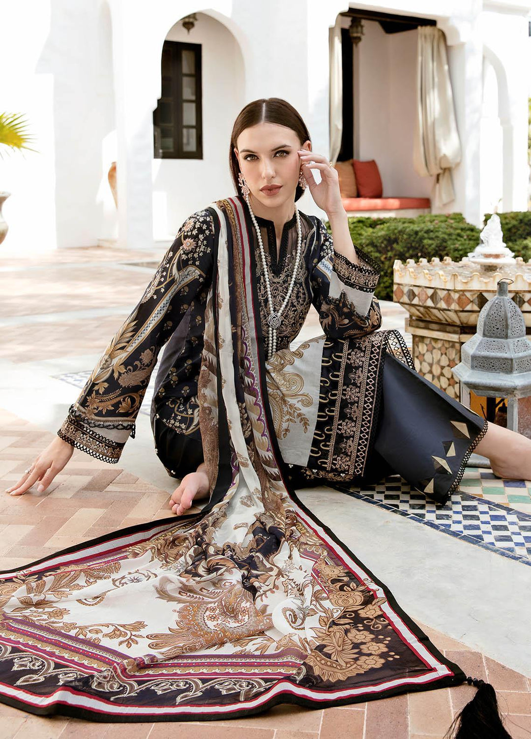 Gulaal Embroidered Lawn Suits Unstitched 3 Piece GL23L 09 Naira - Summer Collection