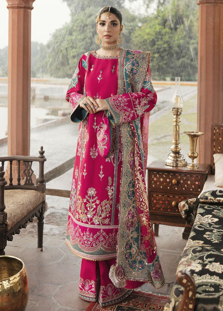 Gulaal Embroidered Silk Suits Unstitched 3 Piece GL21WD (WU-05) Kashni - Wedding Collection