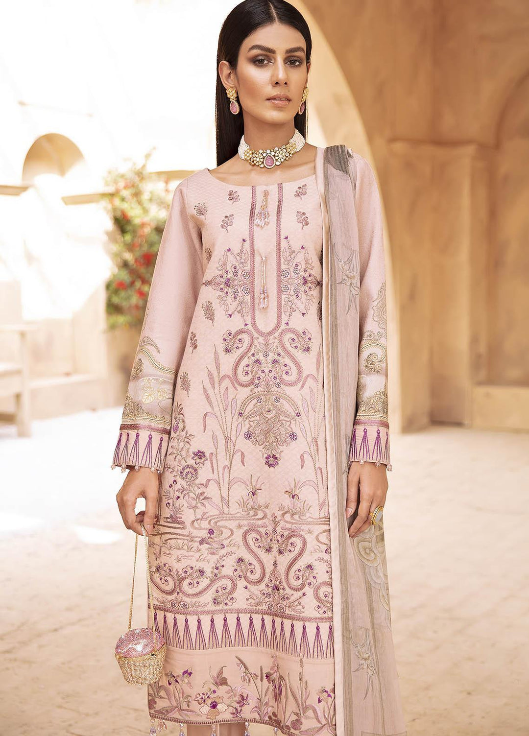 Gulaal Embroidered Jacquard Suits Unstitched 3 Piece GL21LL 08 Naubahaar - Luxury Collection