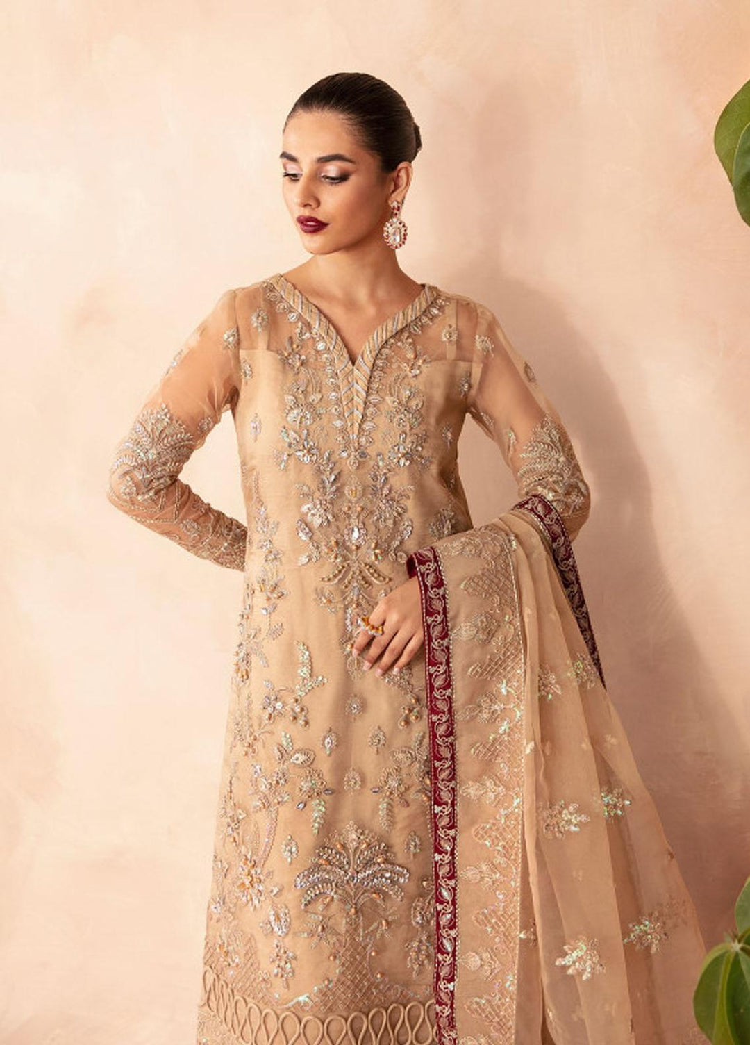 Gulaal Embroidered Organza Suits Unstitched 4 Piece GL23UL-V2 GL-LP-V2-14 Emilia - Luxury Collection