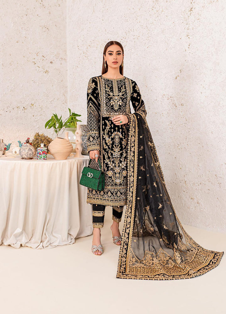 Gulaal Embroidered Velvet Suits Unstitched 3 Piece GL22V 01 AZRA - Luxury Collection