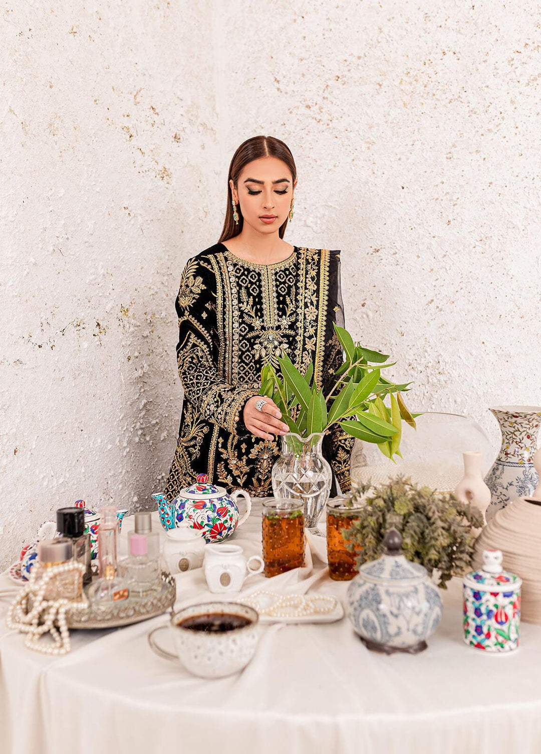 Gulaal Embroidered Velvet Suits Unstitched 3 Piece GL22V 01 AZRA - Luxury Collection