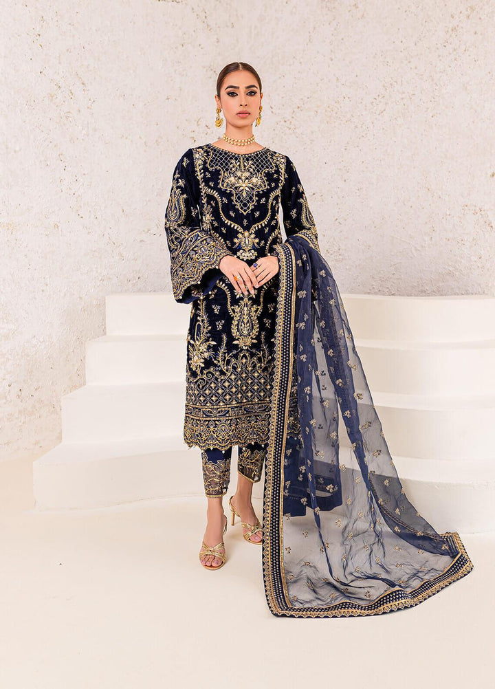 Gulaal Embroidered Velvet Suits Unstitched 3 Piece GL22V 03 INSIYAH - Luxury Collection