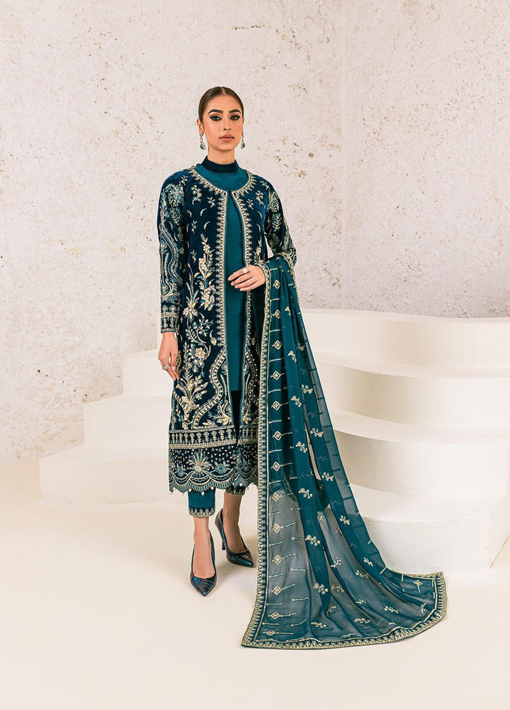 Gulaal Embroidered Velvet Suits Unstitched 3 Piece GL22V 07 SABEENA - Luxury Collection