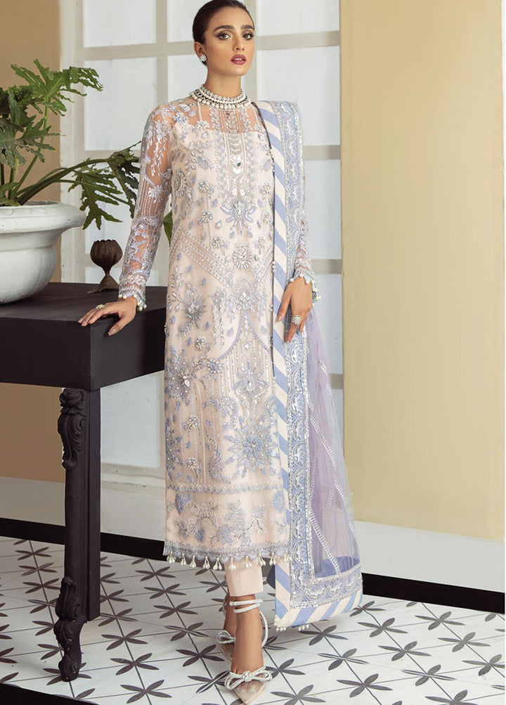 Gulaal Embroidered Net Suits Unstitched 3 Piece GL21LF D-02 FARIHA - Luxury Formals Collection