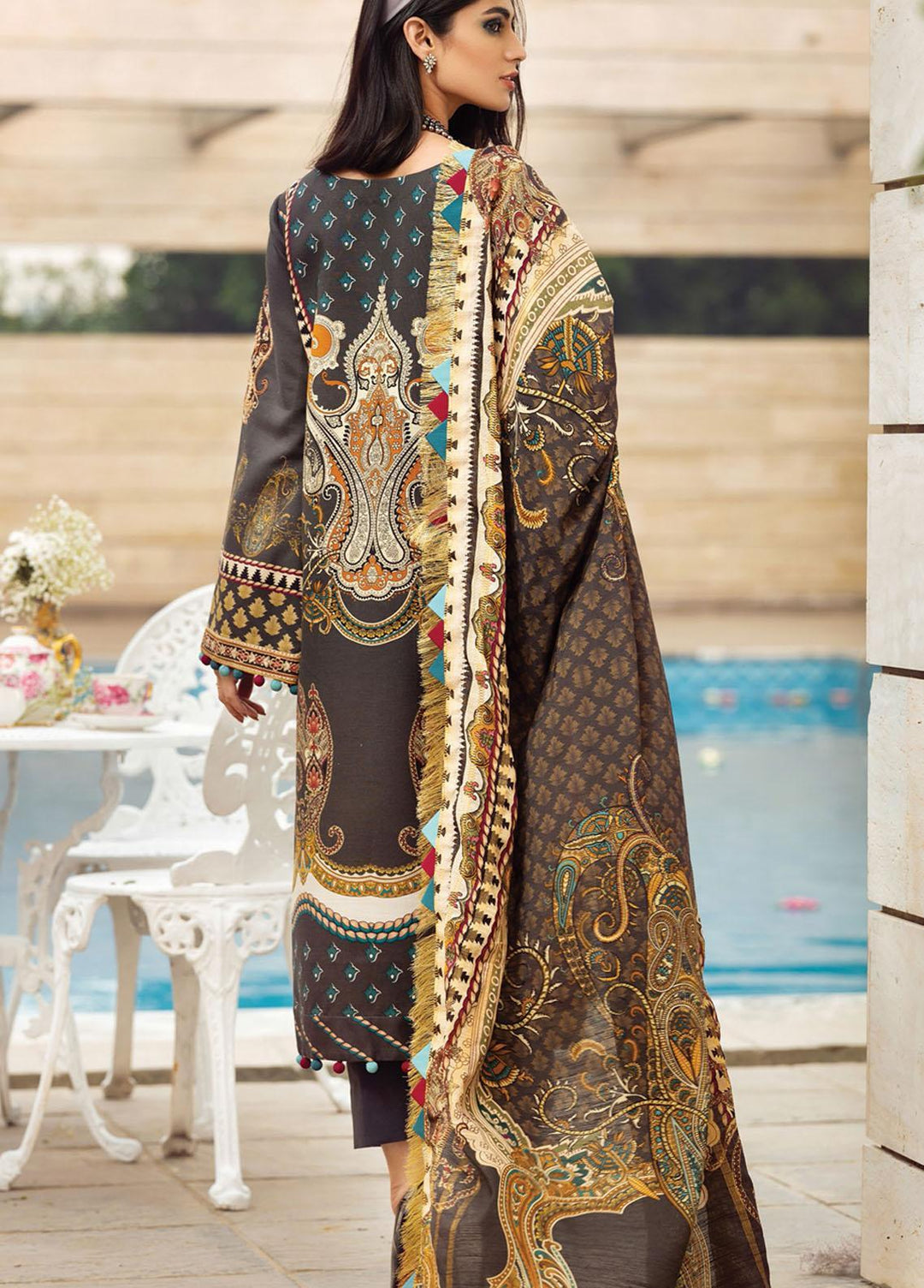 Gulaal Embroidered Slub Suits Unstitched 3 Piece GL21W GW-04 - Winter Collection