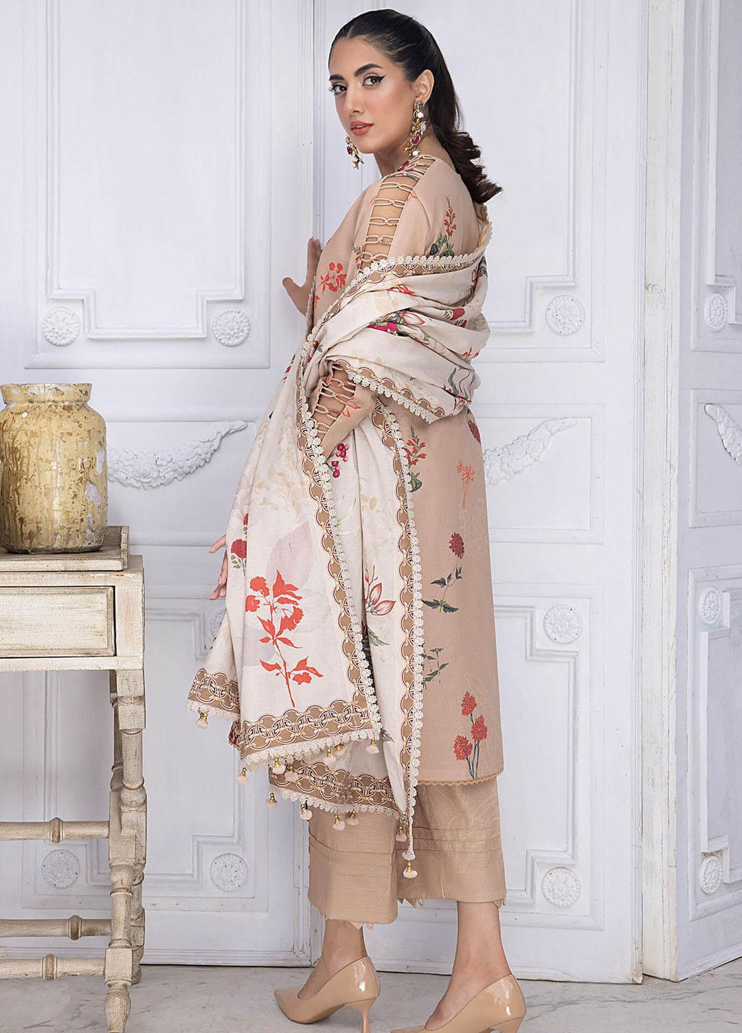 Gulbagh By Asifa & Nabeel Embroidered Khaddar Suits Unstitched 3 Piece AN23GB GBW-04 Asmara - Winter Collection