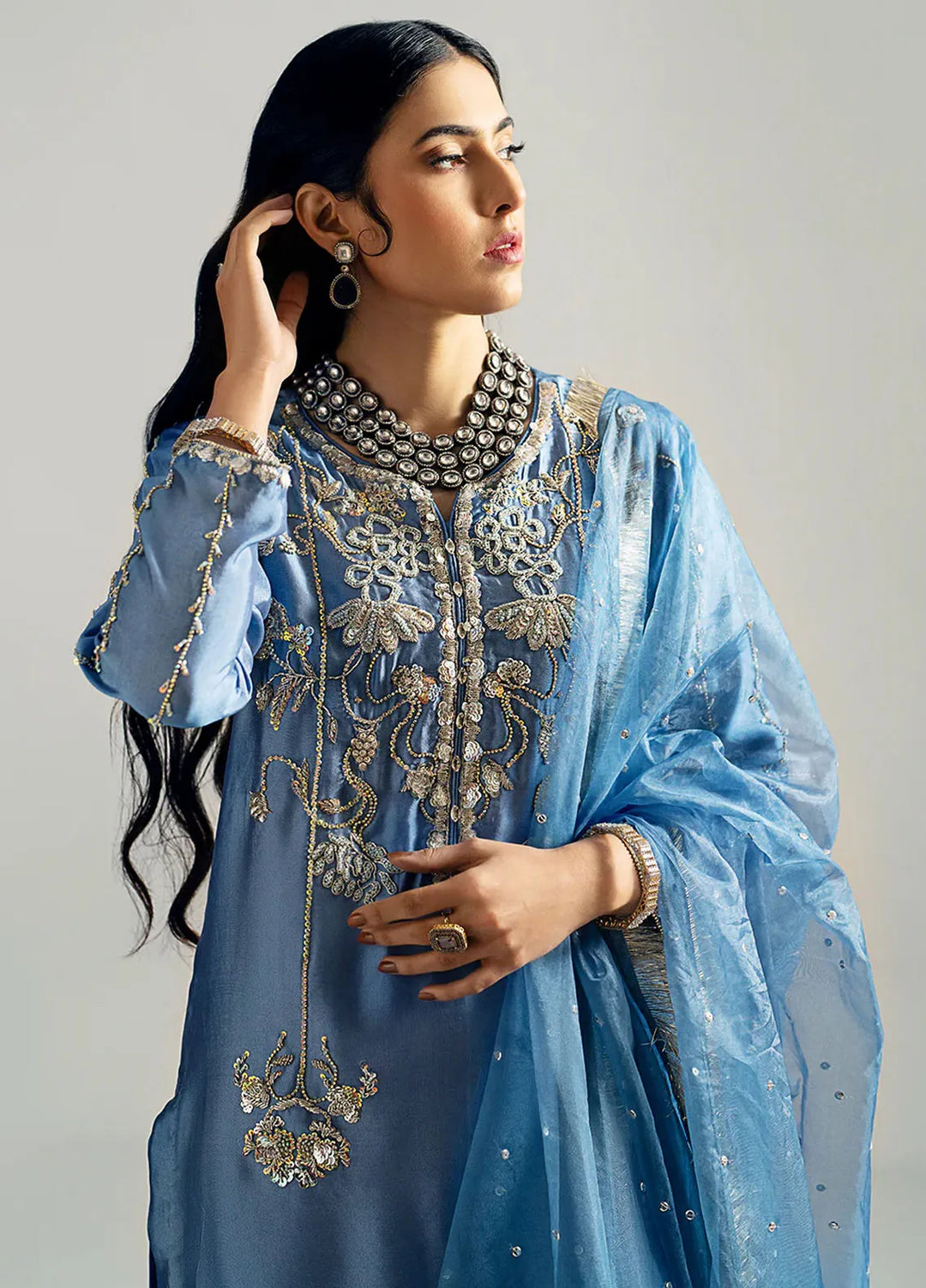 Gulbano By Grandeur Luxury Pret Embroidered Silk 3 Piece Suit Nayla