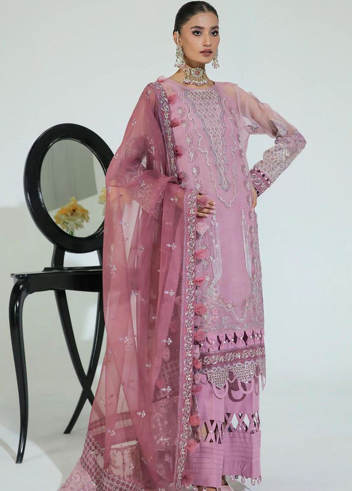 Gulmeher By Avyana Embroidered Organza Suits Unstitched 4 Piece Haloot - Formal Collection