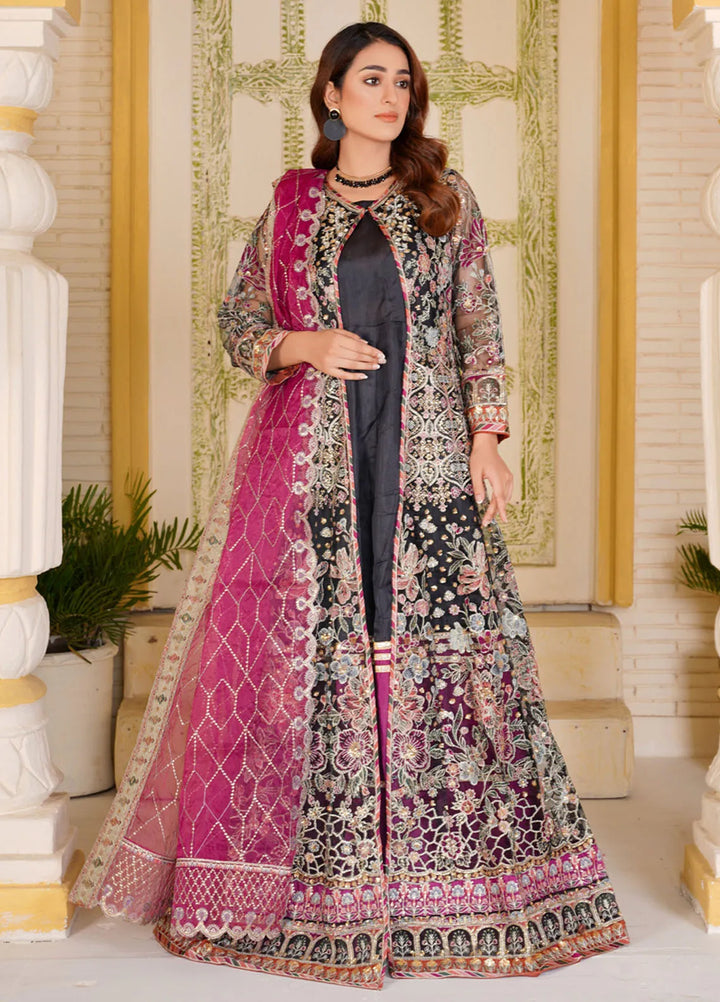 Gulnoor Pret Embroidered Bareeze Net 3 Piece Suit Kalaakari