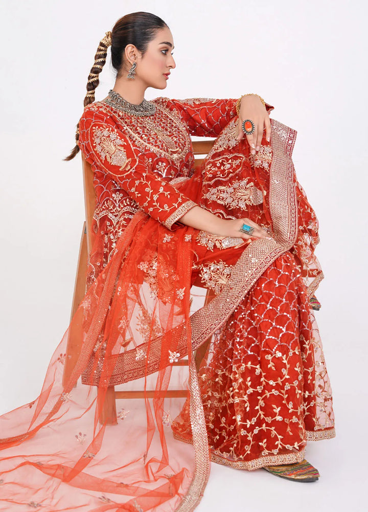 Gulnoor Pret Embroidered Bareeze Net 3 Piece Suit Preeto