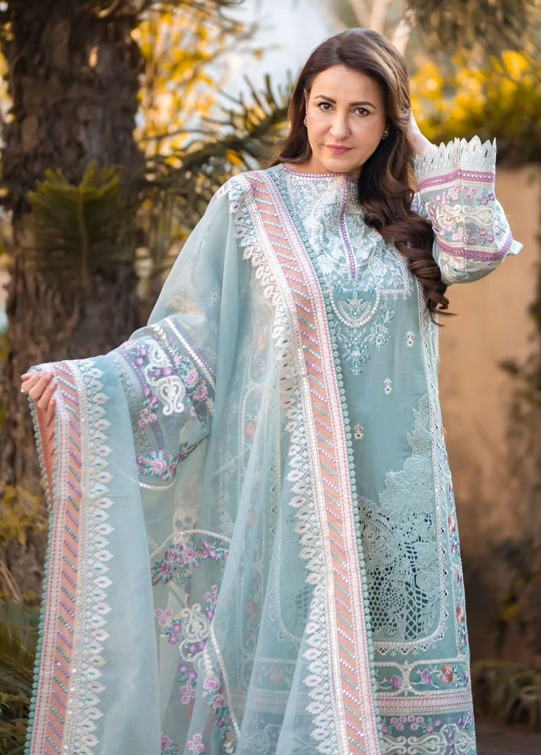 Gulposh by Serene Premium Embroidered Lawn Suits Unstitched 3 Piece SP24G SL 49 Mirha - Summer Collection