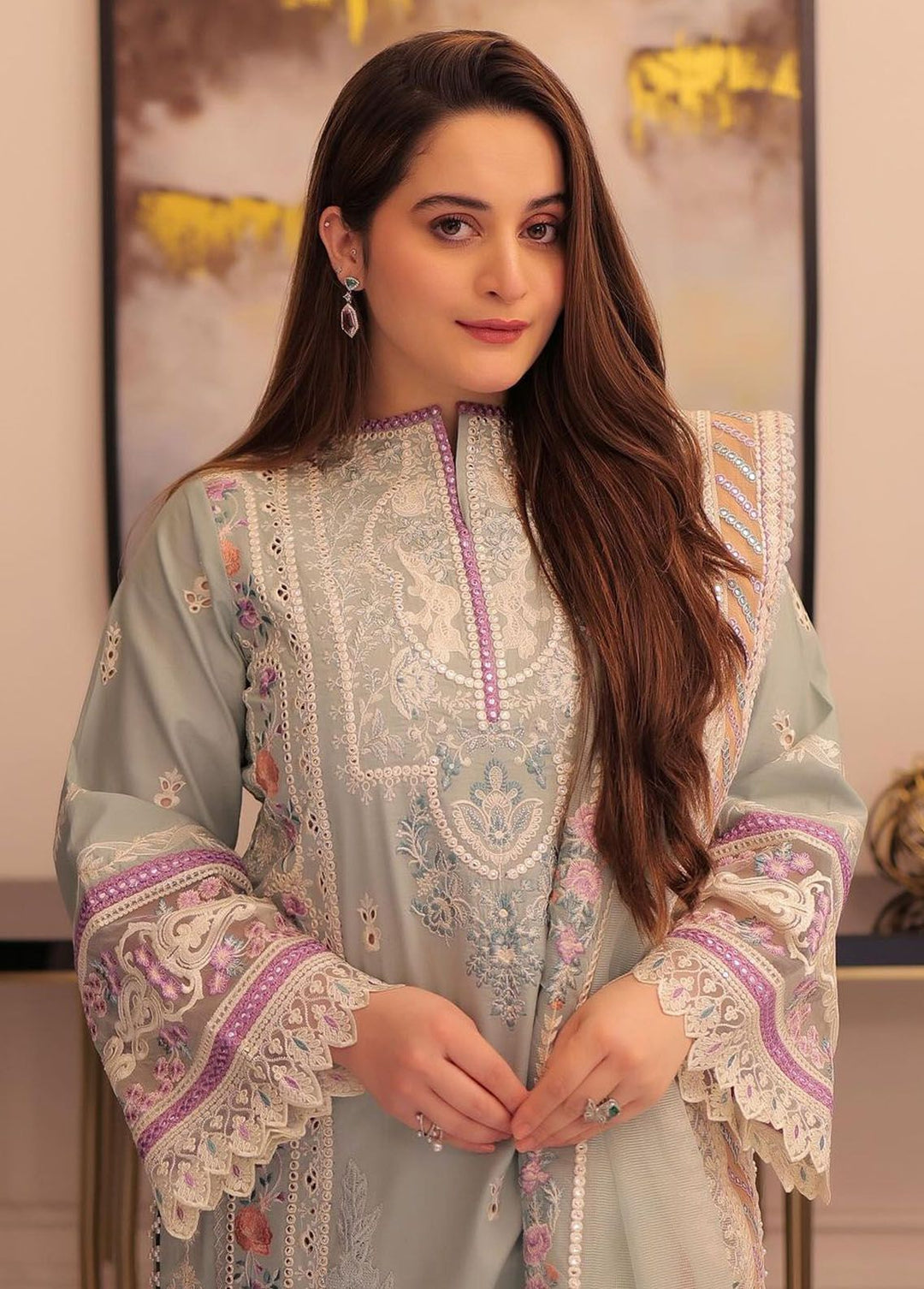 Gulposh by Serene Premium Embroidered Lawn Suits Unstitched 3 Piece SP24G SL 49 Mirha - Summer Collection