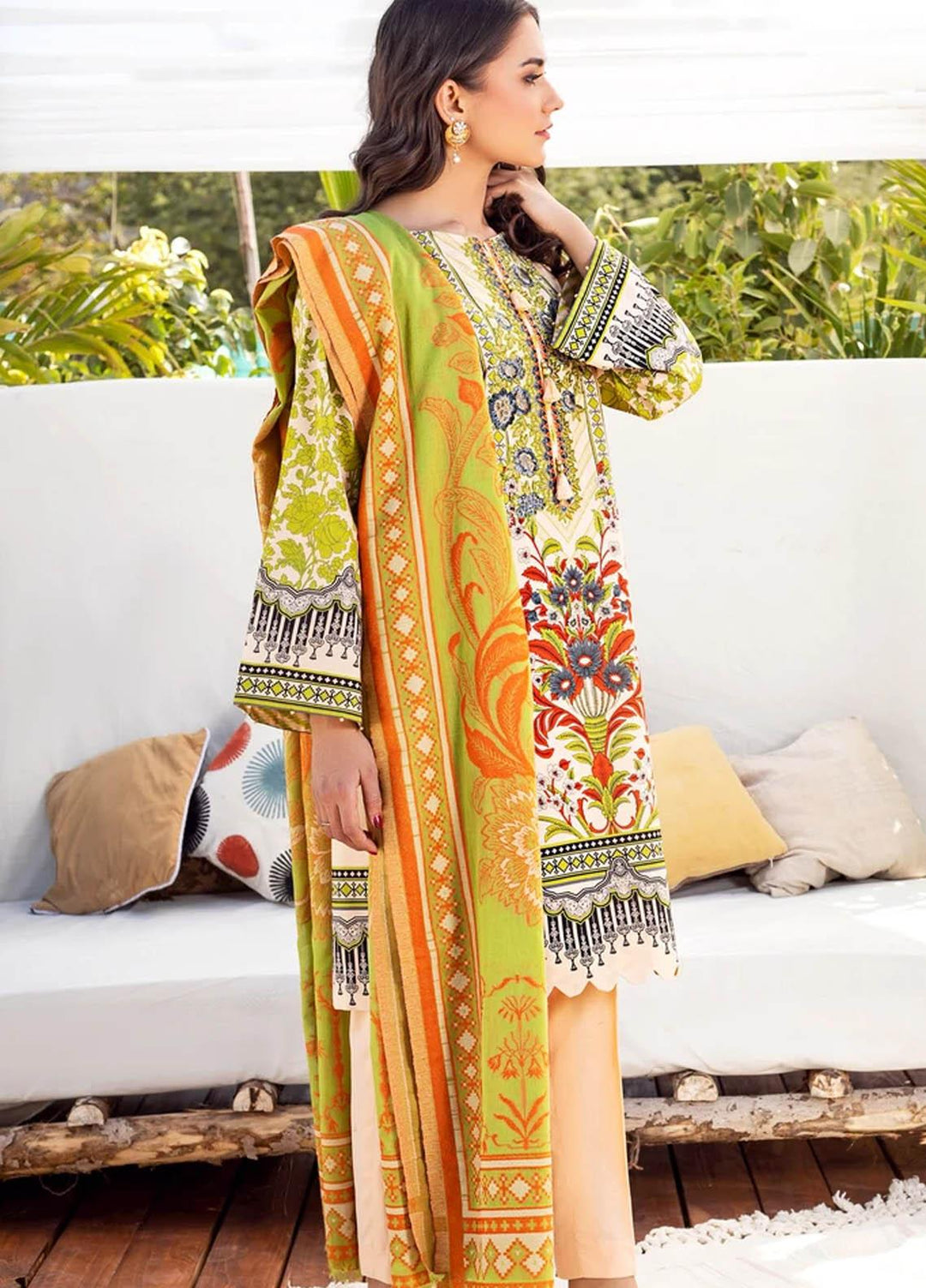Orient Textile Embroidered Lawn Suits Unstitched 3 Piece OTL-20-143 A - Summer Collection