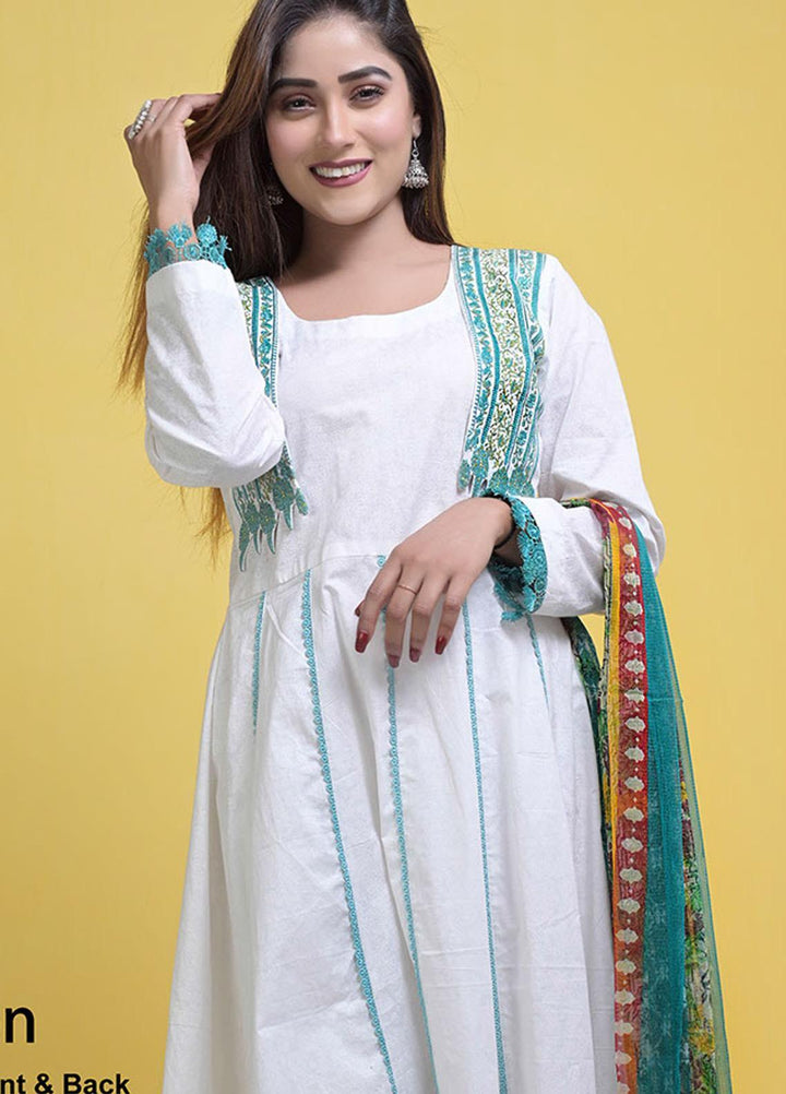 Halima Sultan Embroidered Lawn Suits Unstitched 3 Piece HS21L-2 01-Carnation - Summer Collection